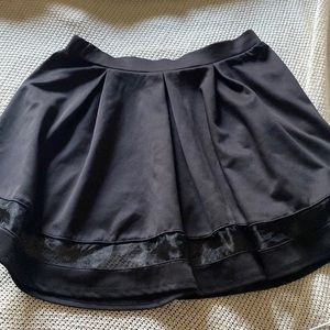 Black skirt with mesh area